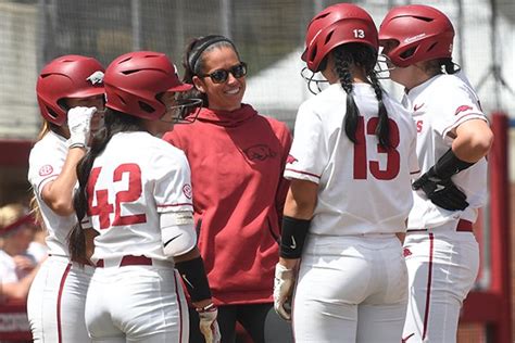 Arkansas women's softball - The Arkansas coach, who helped California to four Women’s College World Series appearances as starting catcher from 2000-03, competed in the Rebel Kickoff as a player.